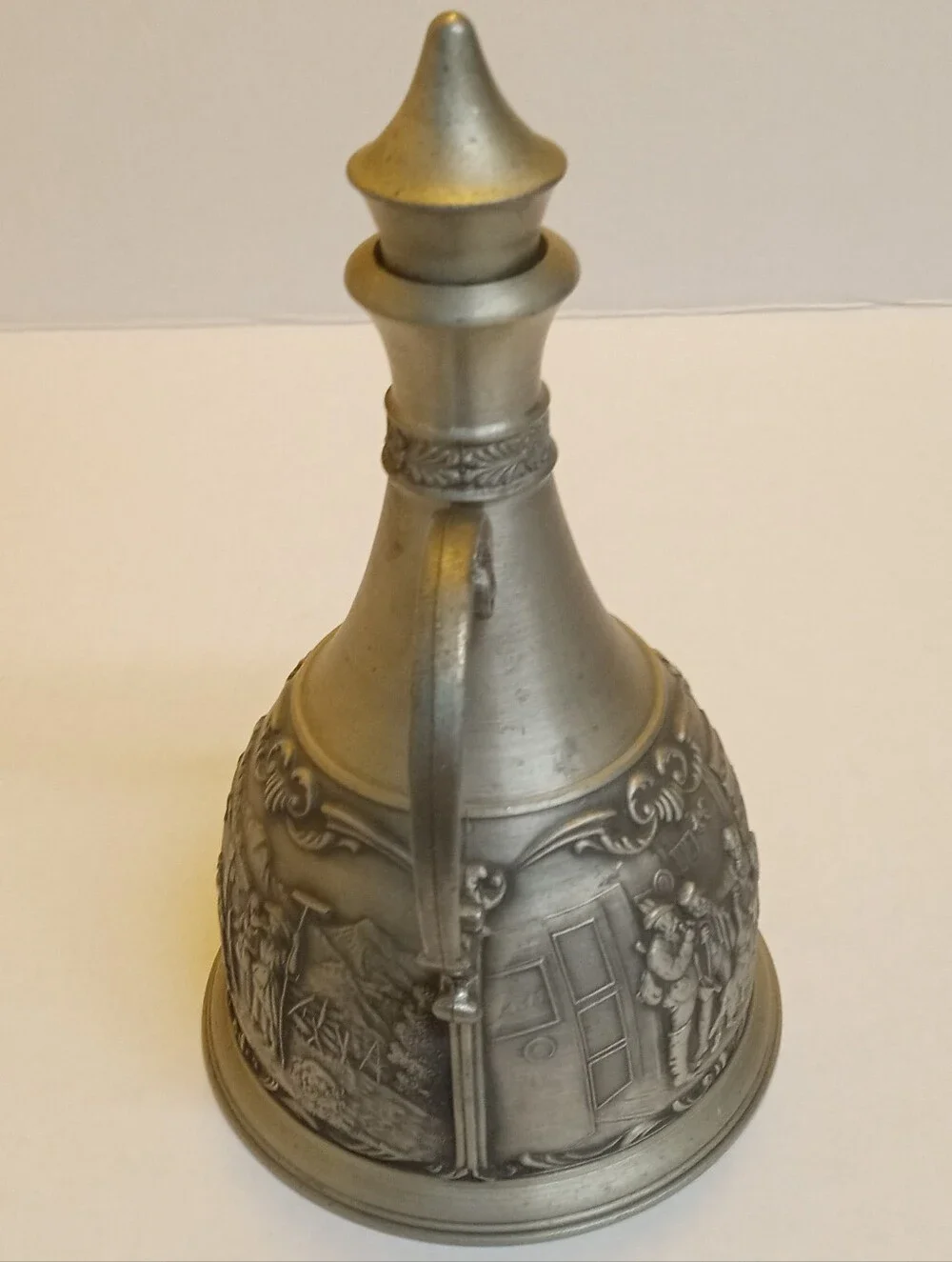 Vintage German pewter decanter produced by the maker SKS Zinn (marked 